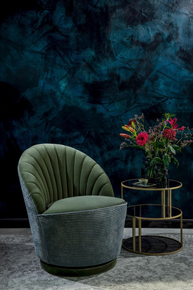 Green Scallop Accent Chair  Dutchbone Madison   Contemporary   Armchairs And Accent Chairs   by Luxury Furnitures  Houzz