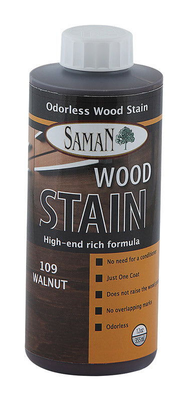 SAMAN WD STAIN WLNT 12OZ