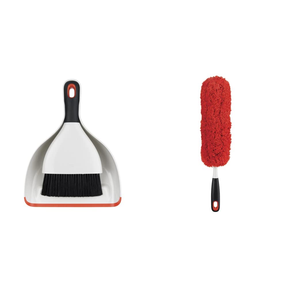 OXO Good Grips Dustpan and Brush Set, White