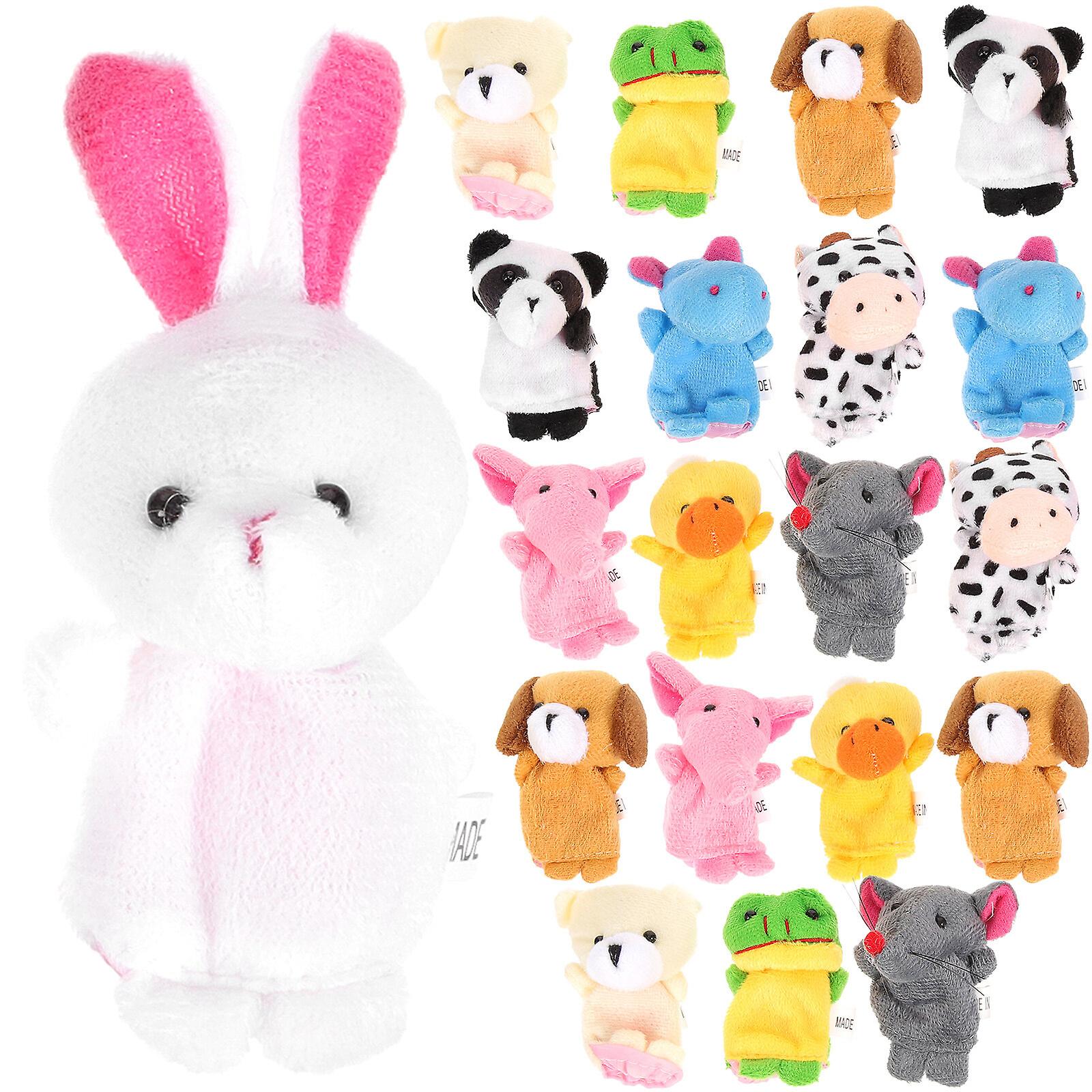 20 Pcs Finger Puppets Hand Finger Puppets Toy Mini Animal Figures Finger Toy For Children