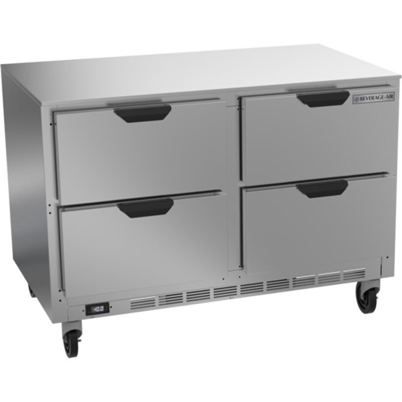 Beverage-Air UCFD48AHC-4 Undercounter Freezer - Reach-In， 2-Section， Stainless Steel Tops