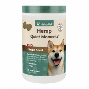 NaturVet Quiet Moments Plus Hemp Calming Aid Soft chews for Dogs
