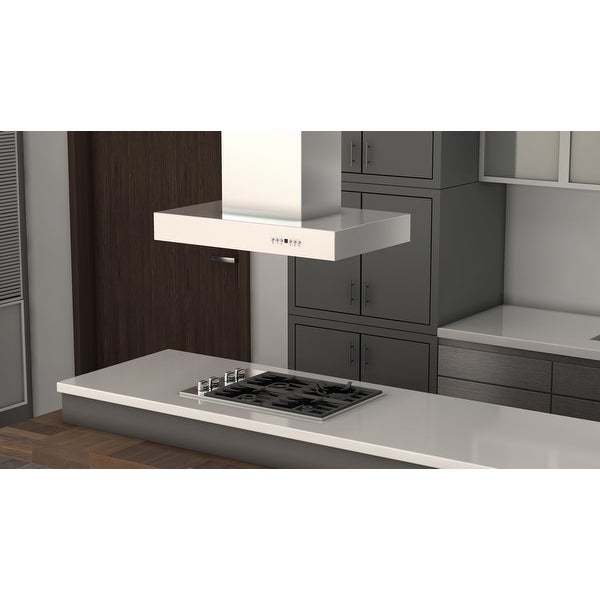 ZLINE Ducted Island Mount Range Hood in Stainless Steel