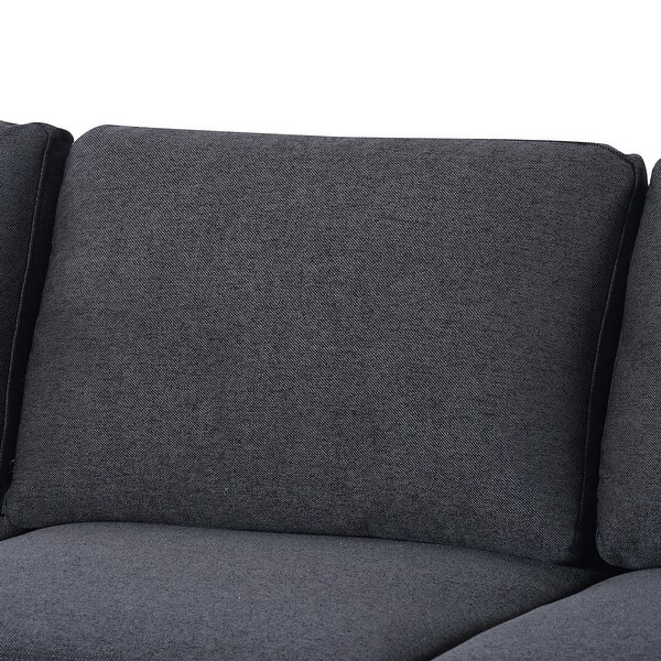 3 Pieces Sets U-shaped Sofa Chaise Sectional Sofa Convertible Modular Sofa Bed