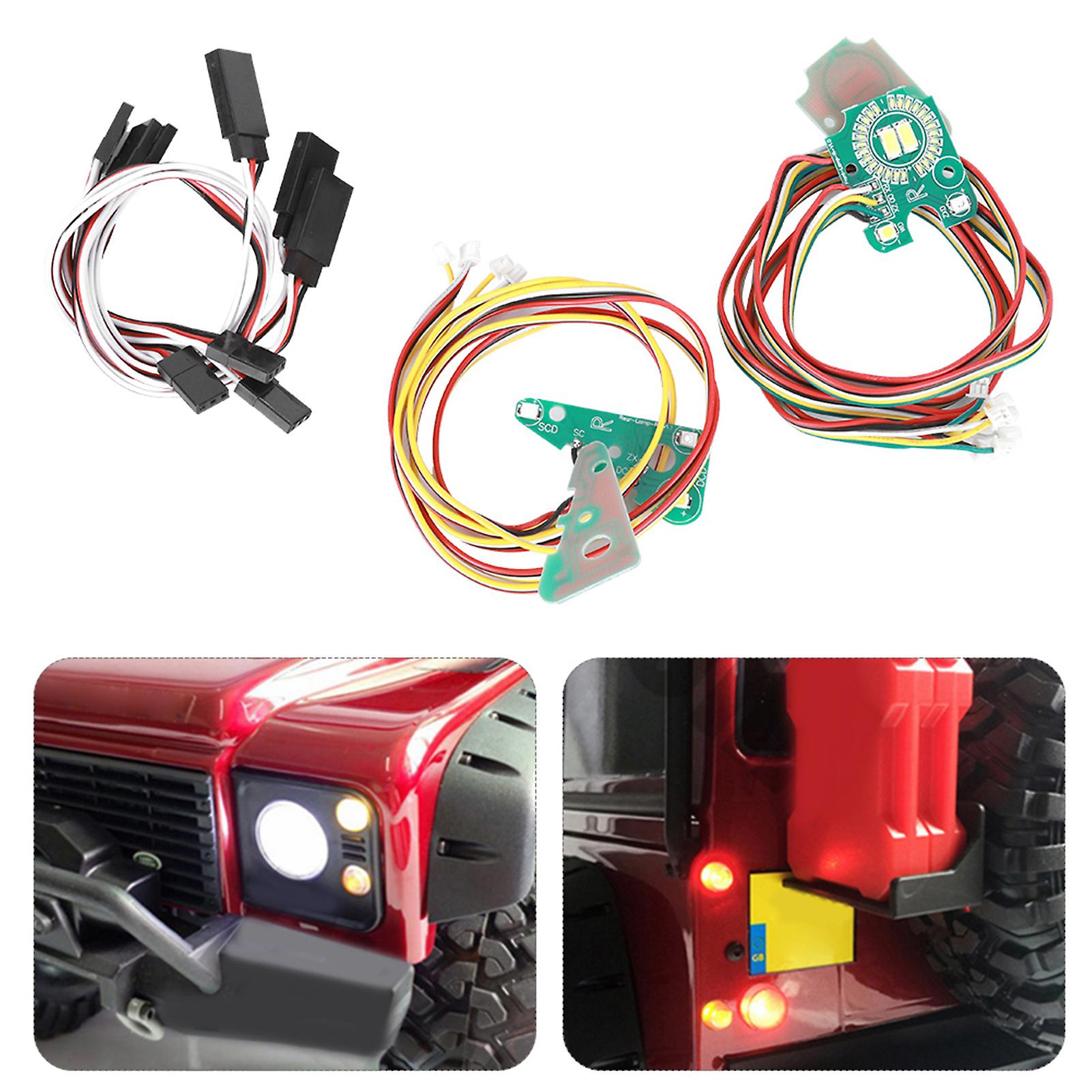 Simulation Car Front And Rear Linkage Led Light Kit Accessories Parts Fit For Traxxas Trx-4