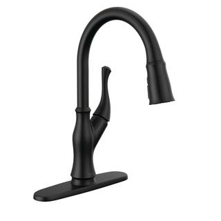 Delta Ophelia Single Handle Touch-On Pull Down Sprayer Kitchen Faucet with Touch2O Technology in Matte Black 19888TZ-BL-DST