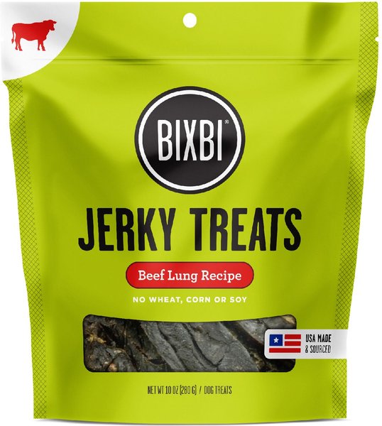 BIXBI Jerky Treats Beef Lung Recipe Dog Treats