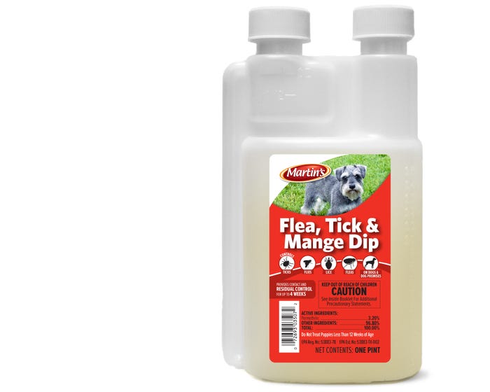 Martins Flea， Tick，  Mange Dip Long-Lasting Insecticide， 1 Pint - 82100050