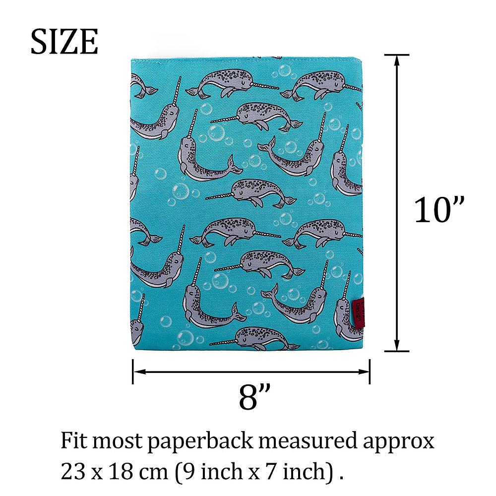 Book Sleeve Narwhal Book Cover Medium Book Sleeves Teen Gift (medium)