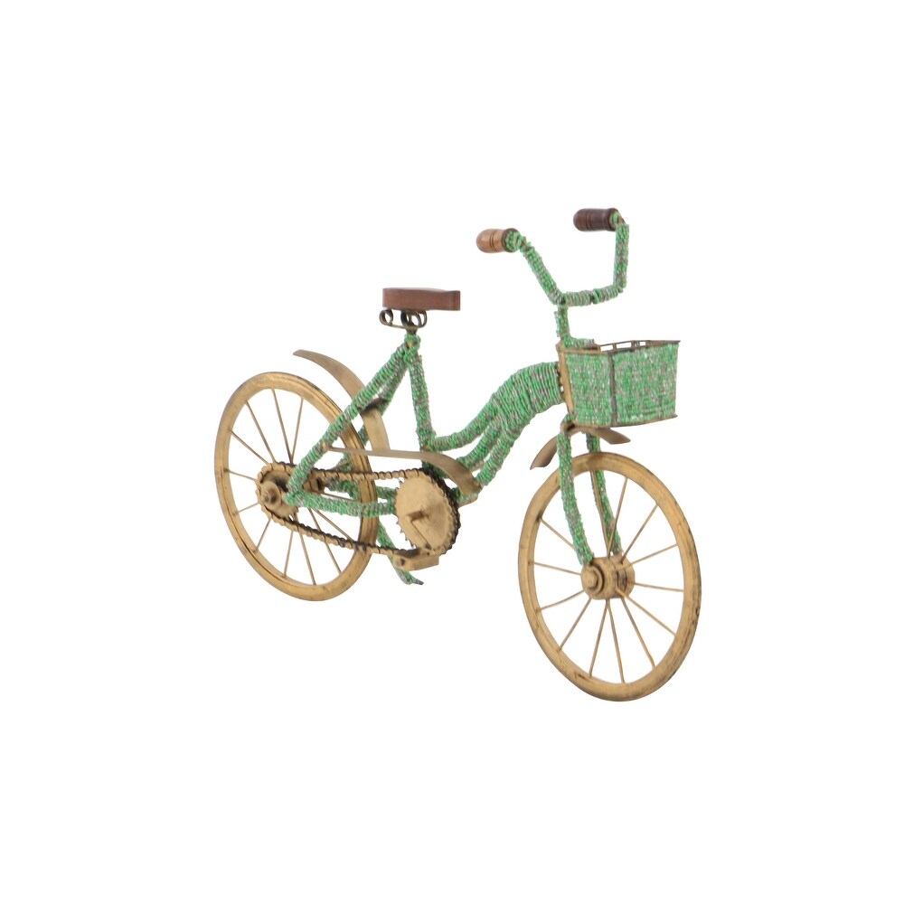 Green Vintage Bicycle Sculpture   18 x 4 x 12