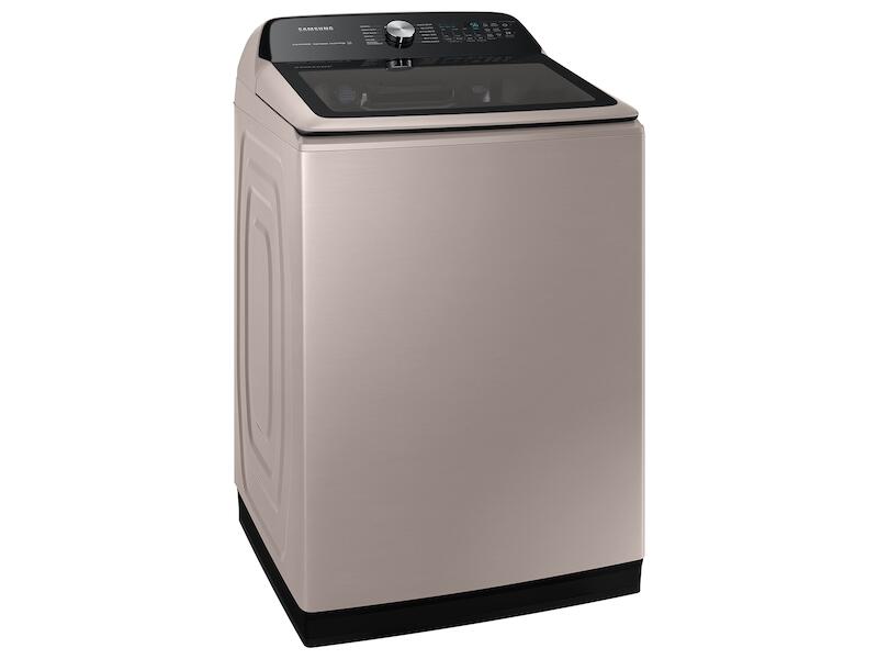 Samsung WA52A5500AC 5.2 Cu. Ft. Large Capacity Smart Top Load Washer With Super Speed Wash In Champagne