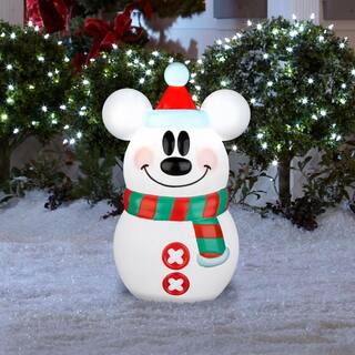 23.62 in. H x 9.25 in. W x 14.57 in. L Christmas Lighted Blow Mold Outdoor Decor-Stylized Mickey Mouse Snowman G-111196