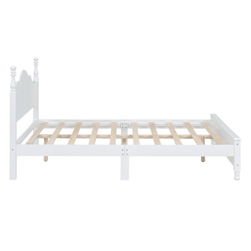 3 Pieces Bedroom Sets  Full/Queen Size Wood Platform Bed and Two Nightstands  Bed frame with Headboard