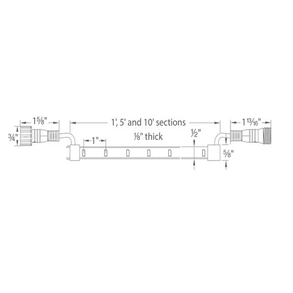 WAC Lighting InvisiLED PRO Outdoor 12 Lights Per Foot 60