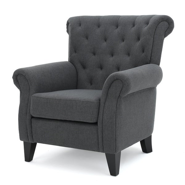 Merritt Contemporary Fabric Tufted Chair by Christopher Knight Home - 37.00