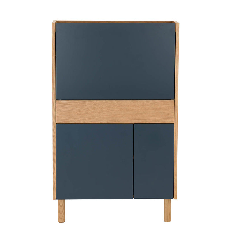 BARTON Study Desk 71cm - Blue & Natural