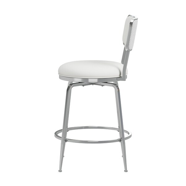 Hillsdale Furniture Baltimore Metal and Upholstered Swivel Stool， Chrome