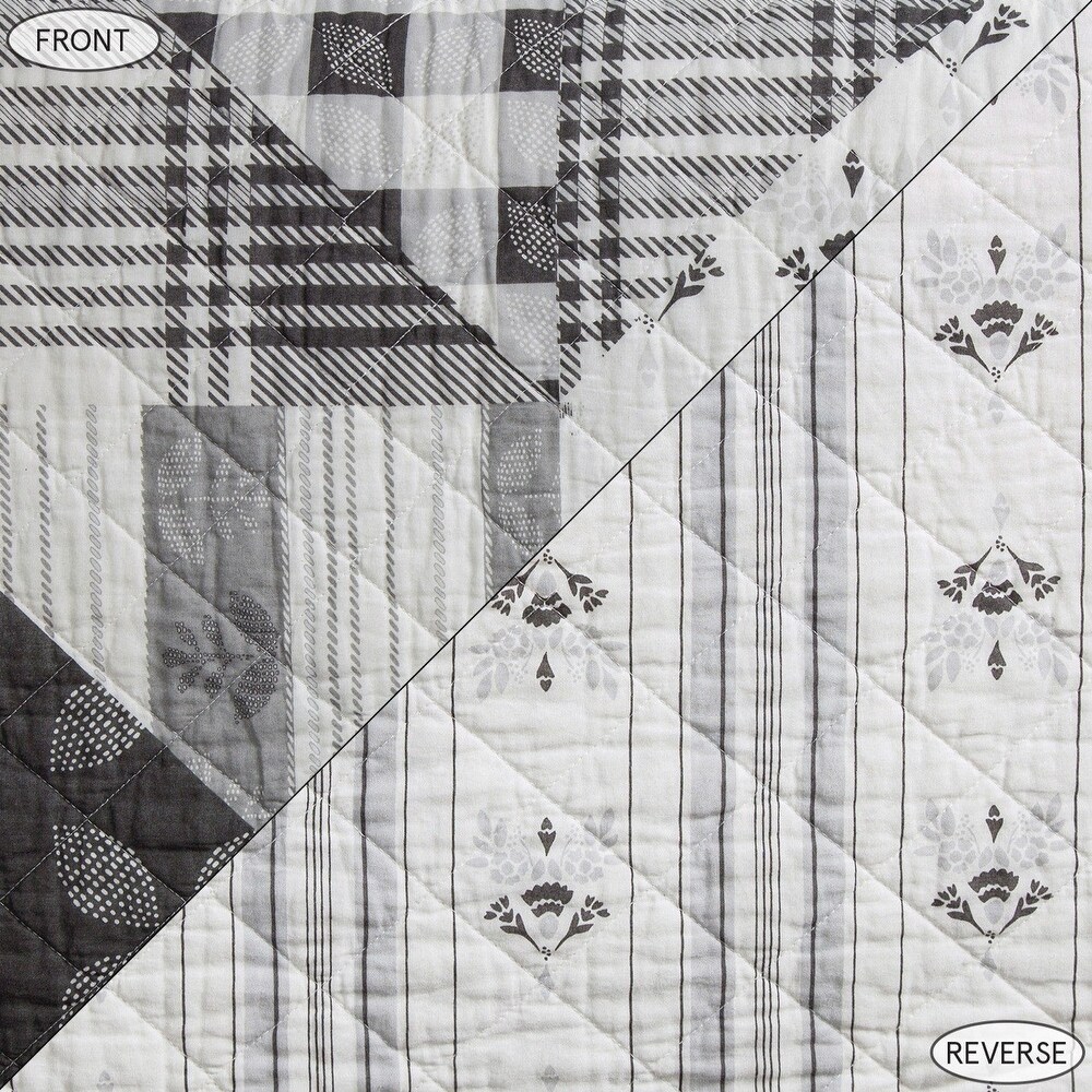 Paseo Road by HiEnd Accents Patchwork Prairie Reversible Quilt Set  3PC