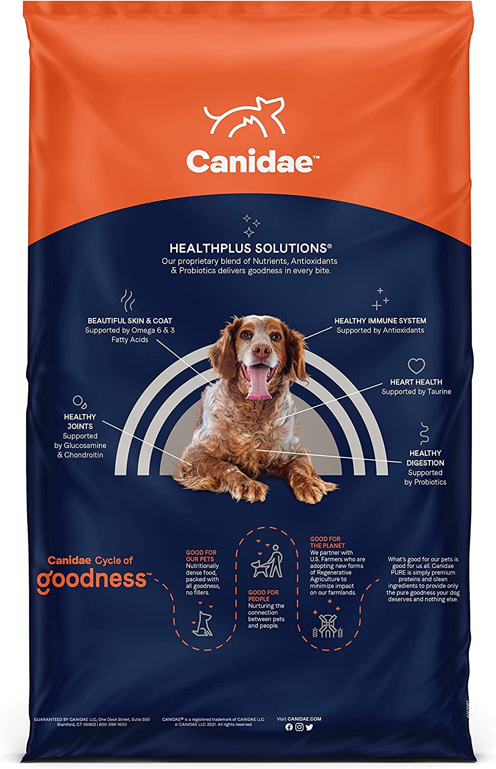 CANIDAE Grain-Free PURE Senior Limited Ingredient Chicken Sweet Potato and Garbanzo Bean Recipe Dry Dog Food 24 Pounds