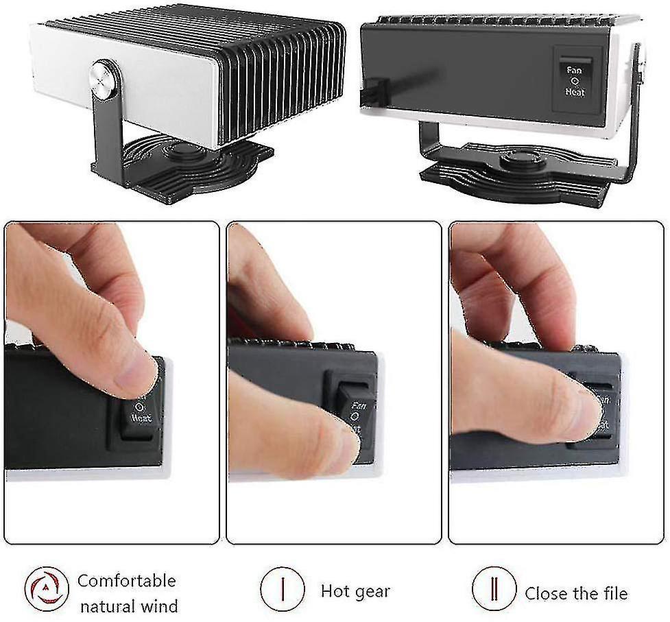 Heater For Car， 12v/24v Car Heater Windshield Defroster With Fan