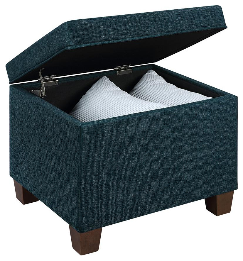 Madison Storage Ottoman  Blue   Transitional   Footstools And Ottomans   by BisonOffice  Houzz