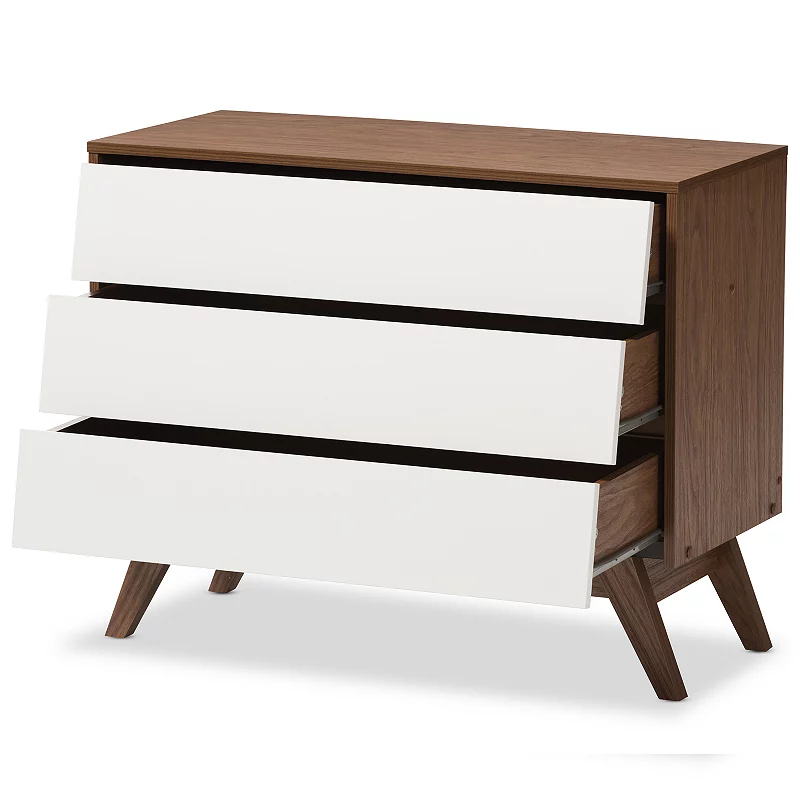 Baxton Studio Hildon 3-Drawer Dresser