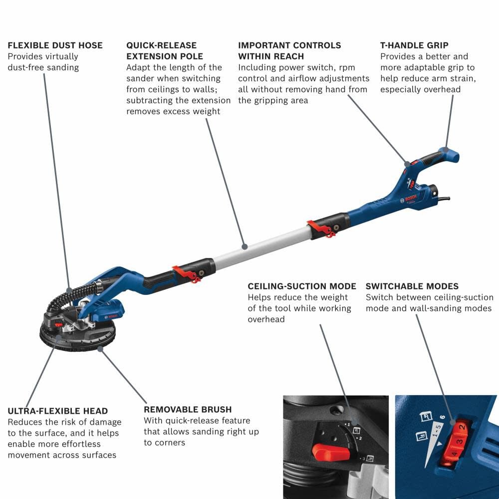 Bosch 9 in Drywall Sander Kit GTR55-85 from Bosch