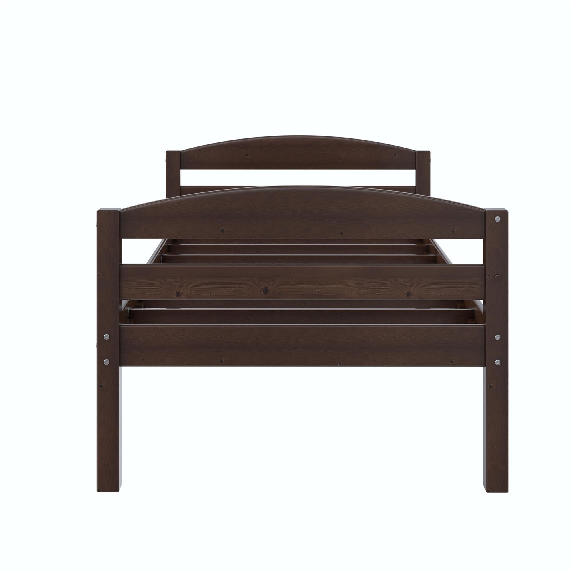 Better Homes & Gardens Leighton Solid Wood Twin-over-Twin Convertible Bunk Bed, Mocha