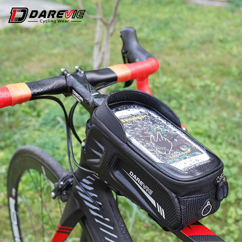 Dropshipping Chinese Reflective Cycling Bags Bike Trunk 6.0 Inch Touch Screen Cycling Phone Bag Handlebar Bicycle Mobile Bag