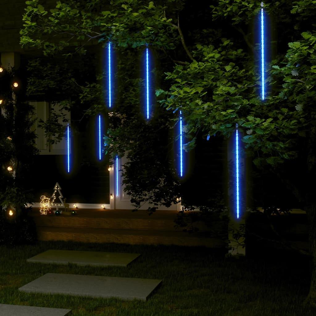 Vidaxl Meteor Lights 8 Pcs 2 Ft Blue 288 Leds Indoor Outdoor