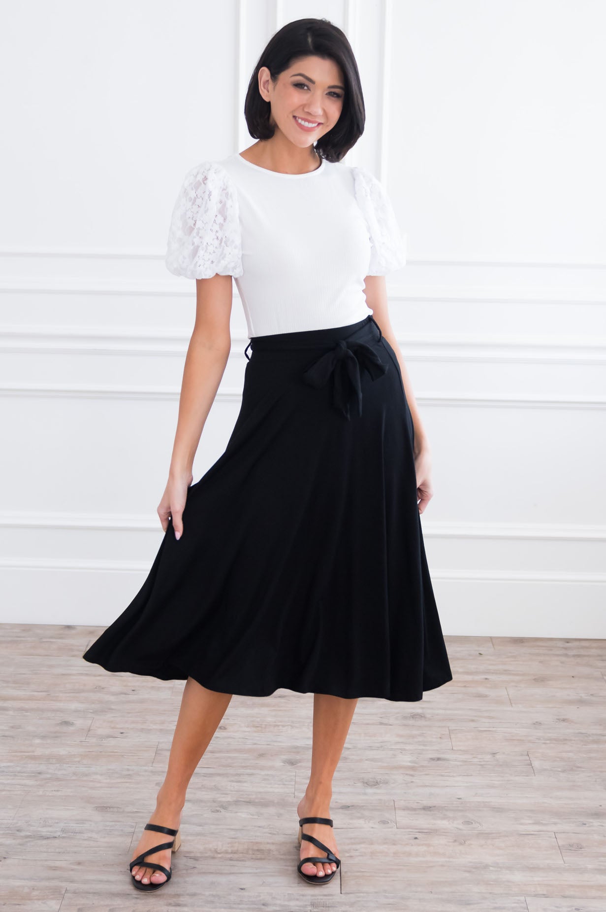 Autumn is calling Modest Tie Waist Skirt