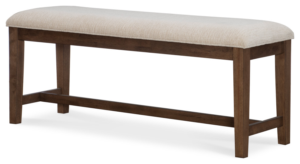 Bluffton Heights Brown Transitional Bench   Transitional   Upholstered Benches   by Legacy Classic  Houzz