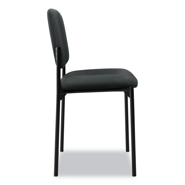 HON VL606 Stacking Guest Chair without Arms， Fabric Upholstery， 21.25