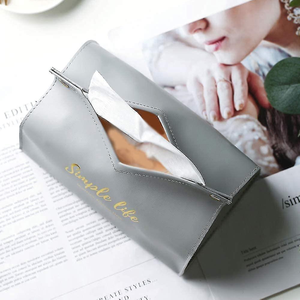 2 Pieces Leather Tissue Box， Nordic Style Tissue Box