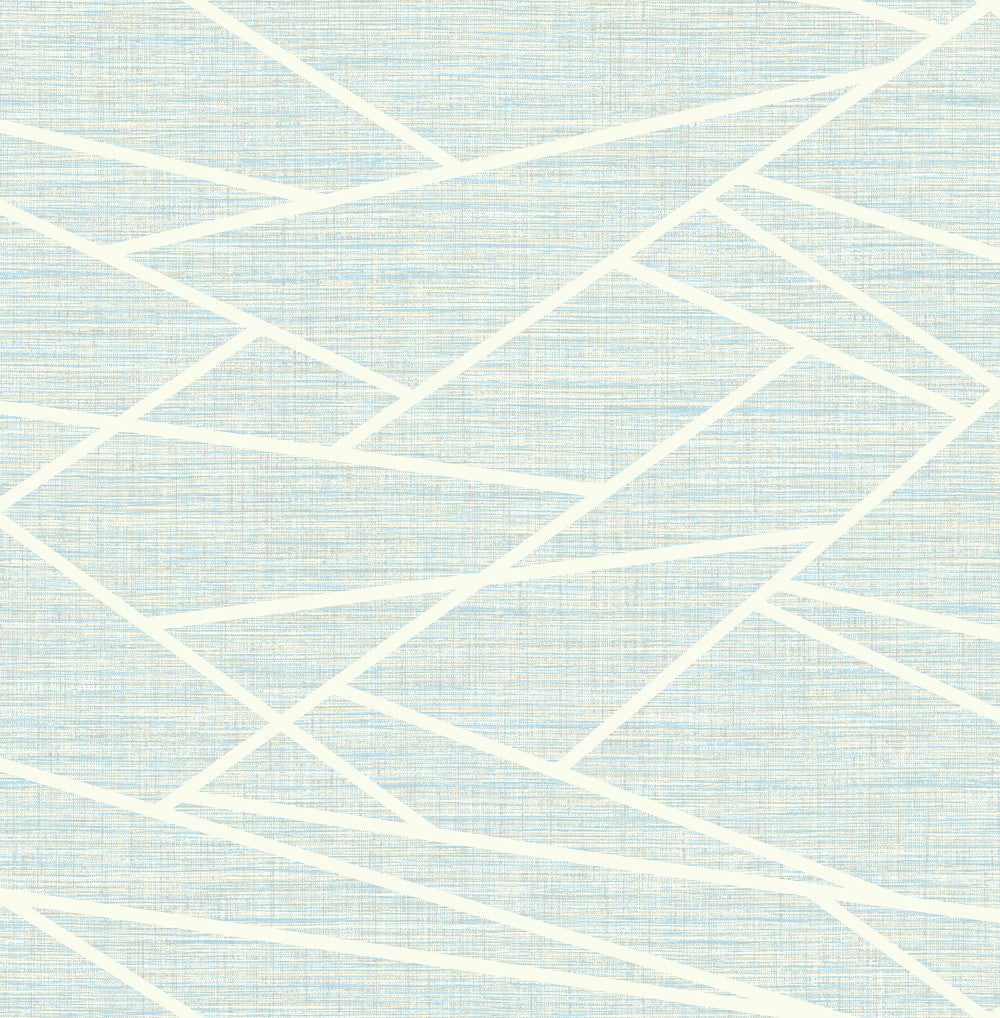 Cecita Puzzle Wallpaper in Blue from the Lugano Collection