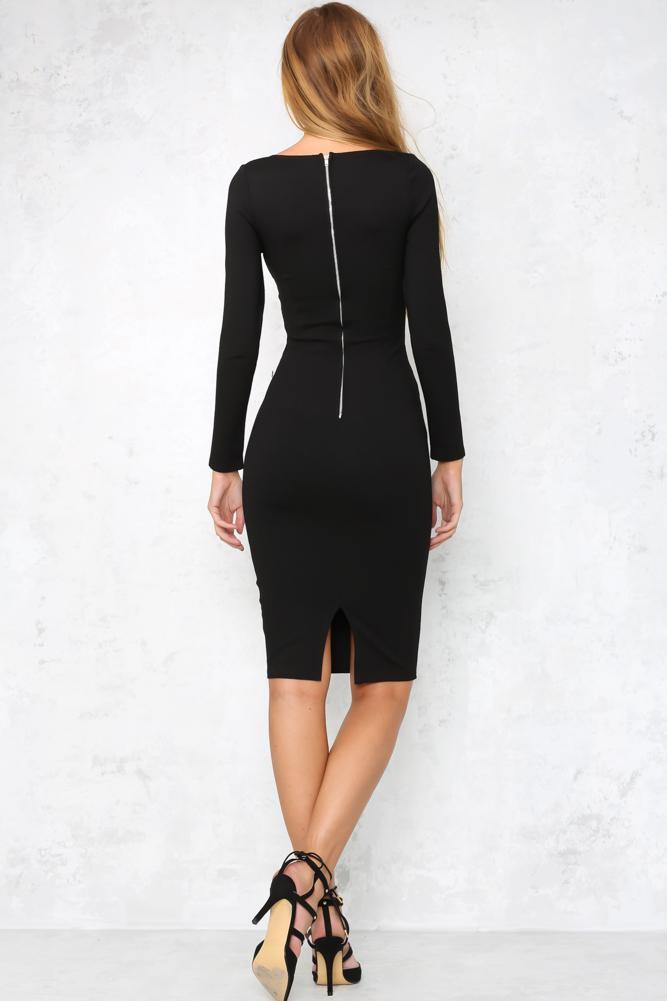 Knock Out Midi Dress Black