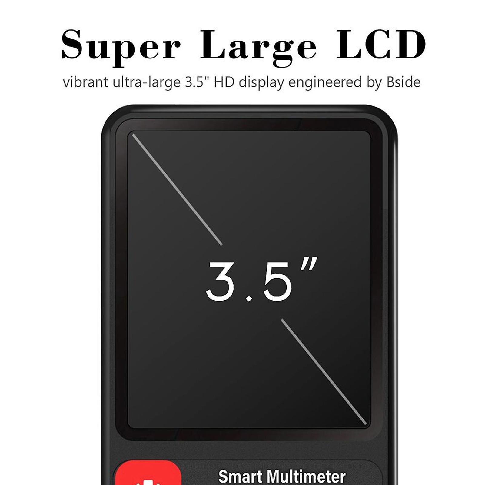 Bside Adms7cl Digital Multimeter Large-screen 6000 Counts Voltage Resistance Frequency Tester