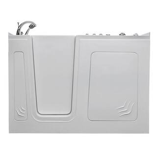 Universal Tubs Nova Heated 5 ft. Walk-In Air and Whirlpool Jetted Tub in White with Chrome Trim H3260LWDCH