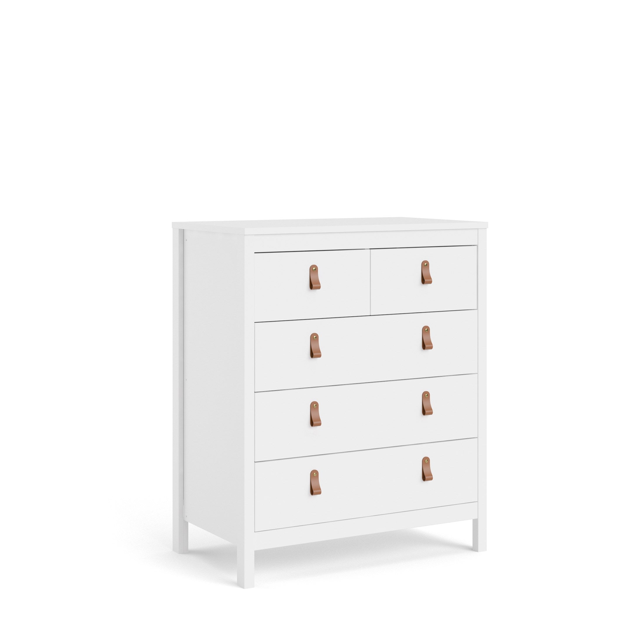 Madrid 5 Drawer Chest, White