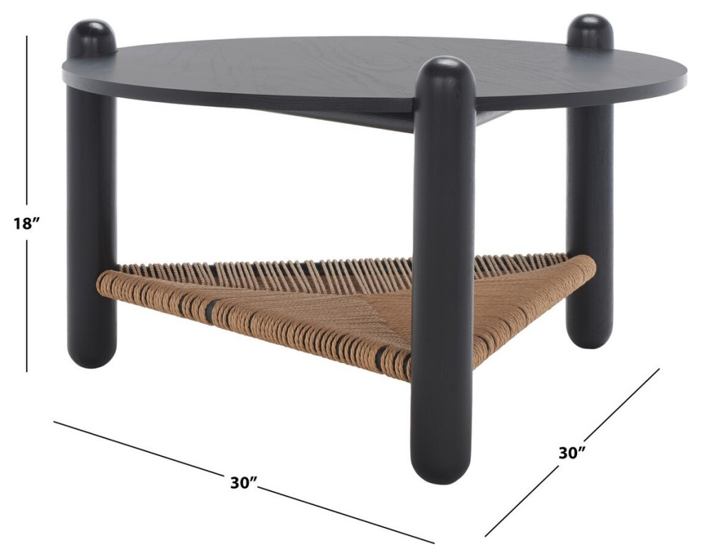 Safavieh Macianna Woven Shelf Coffee Table   Beach Style   Coffee Tables   by Safavieh  Houzz