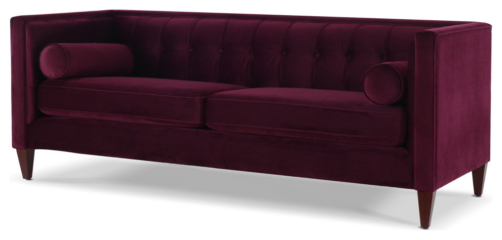 Jack 84 quotModern Tuxedo Tufted Sofa   Midcentury   Sofas   by Jennifer Taylor Home  Houzz