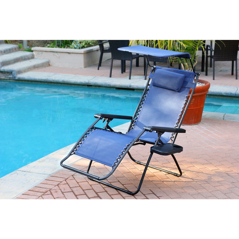 Garden City Oversized Zero Gravity Chair with Sunshade and Drink Tray by Havenside Home