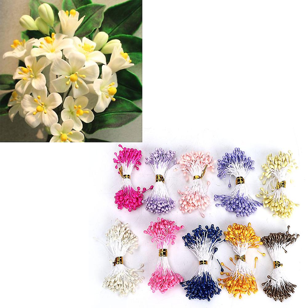 900 Pcs Artificial Flower Stamen Dried Flower Hand Made Stamen Decorative Accessory 3mm