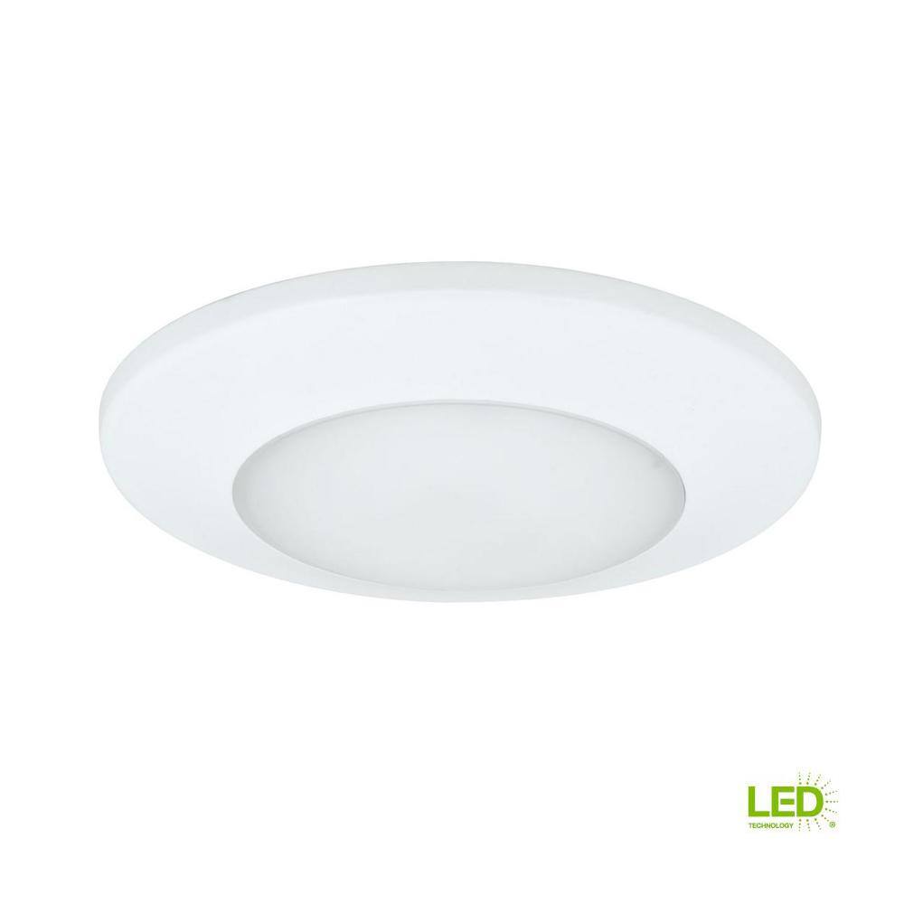 Progress Lighting 7-12 in. LED Slim Flush Mount 17-Watt White Integrated LED Surface Mount P8222-28-30K