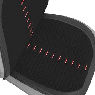 FH Group Polyester 25.5 in. x 20 in. x 0.25 in. Colorful Stich Front Seat Cushions DMFB209BLACK102