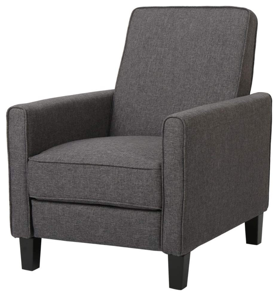 Contemporary Recliner  Polyester Upholstered Seat With Piping Details   Transitional   Recliner Chairs   by Decorn  Houzz