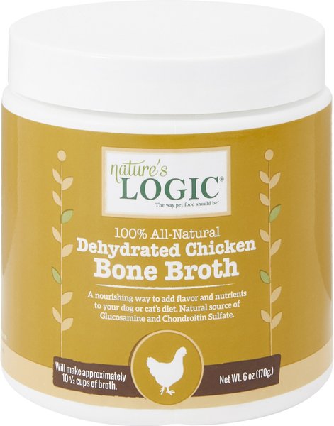 Nature's Logic Dehydrated Chicken Bone Broth Dog and Cat Food Topper