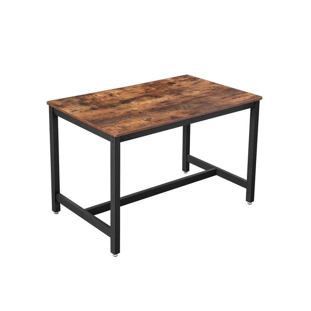 Industrial Rustic Brown   Black Dining Table   47.2\