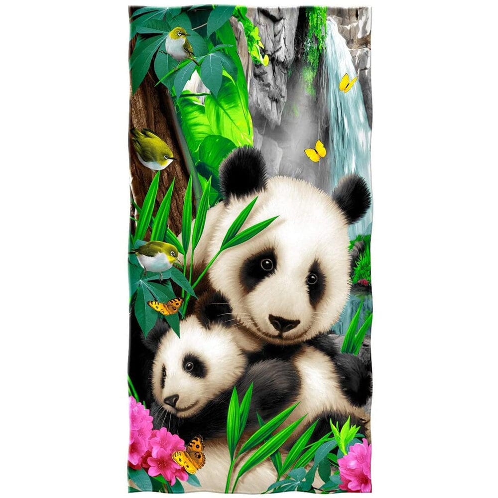 Precious Pandas Super Soft Plush Cotton Beach Bath Pool Towel