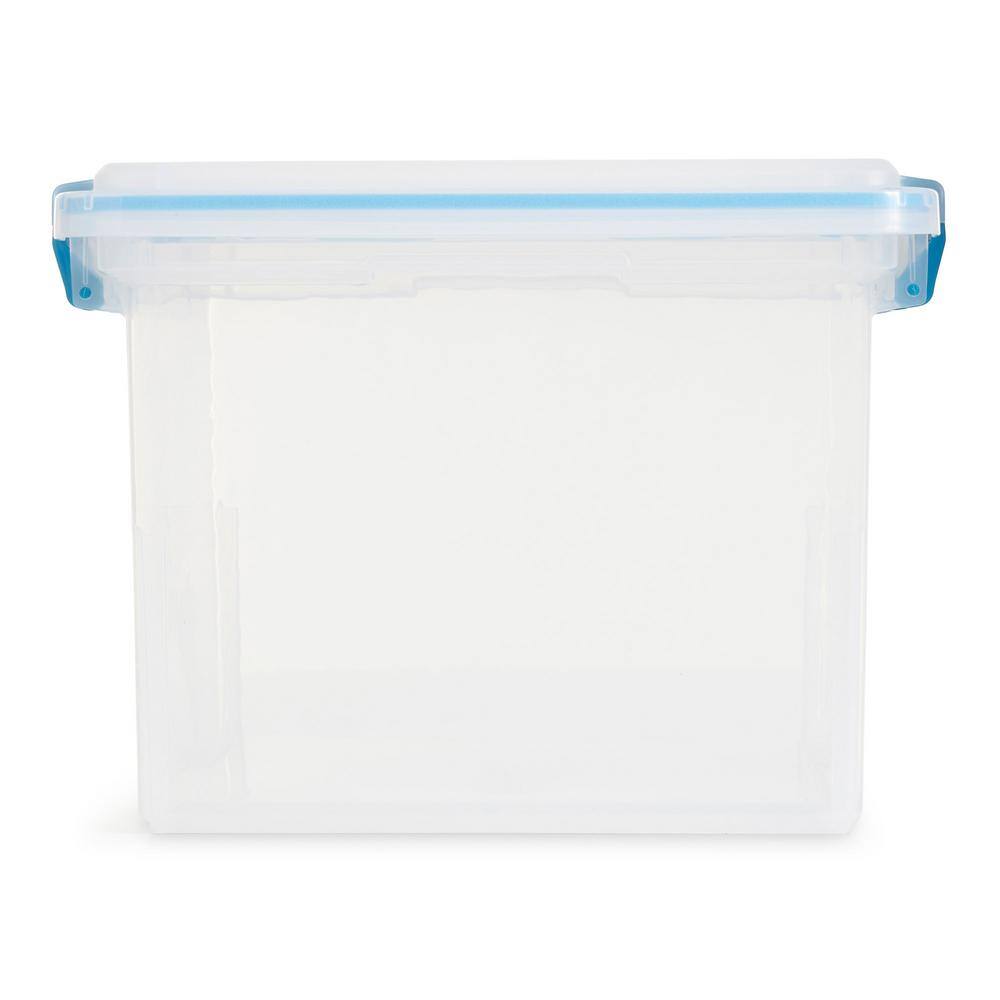 Sterilite 19334304 Clear 32 Quart Gasket Box with Clear Base and Lid (8 Pack) 8 x 19334304